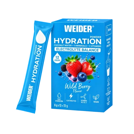 electroliti pudra weider hydration electrolyte balance wildberry 6g x 12 plicuri