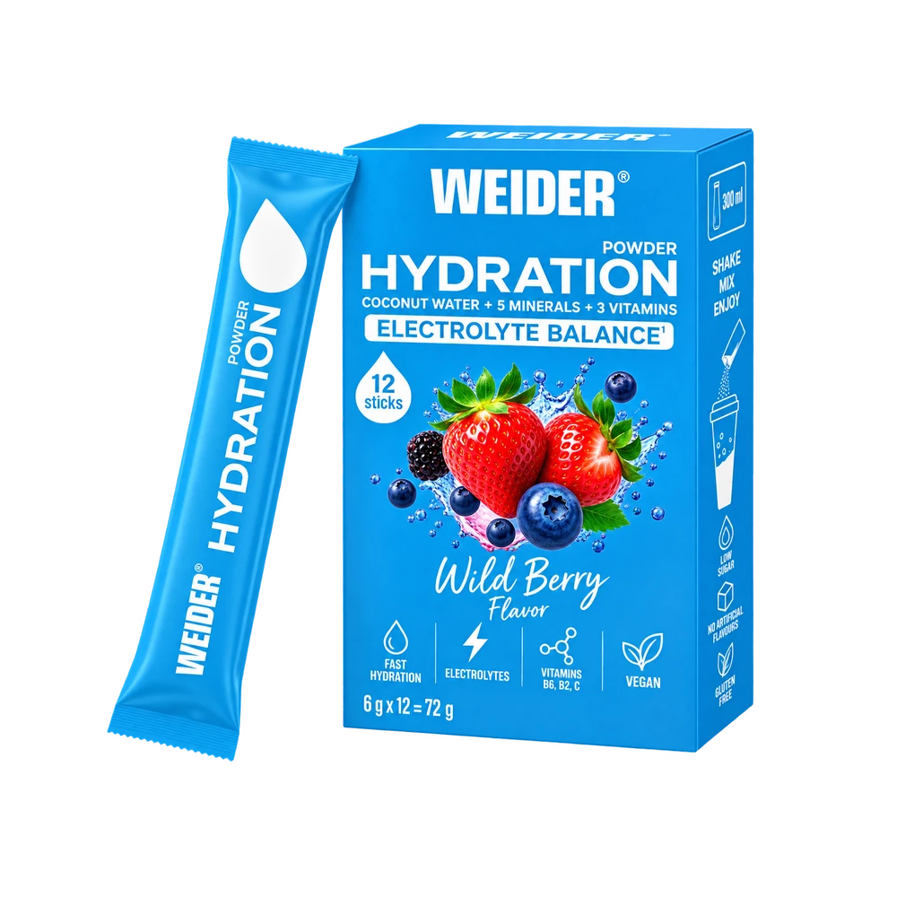 weider-hydration-electrolyte-balance-powder-wild-berry-6x12gstick electroliti pudra weider hydration electrolyte balance wildberry 6g x 12 plicuri